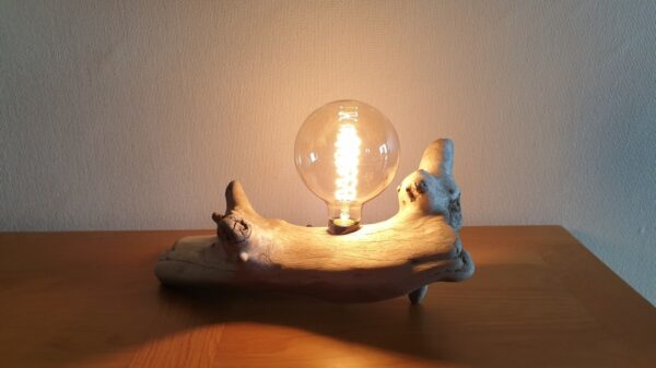 Lampe en bois flotte