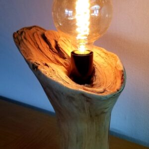 Lampe en bois flotté naturel