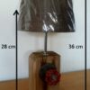 Lampe industrielle en bois flotté