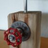Lampe industrielle en bois flotté