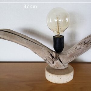 Lampe en bois flotté jolie forme naturelle