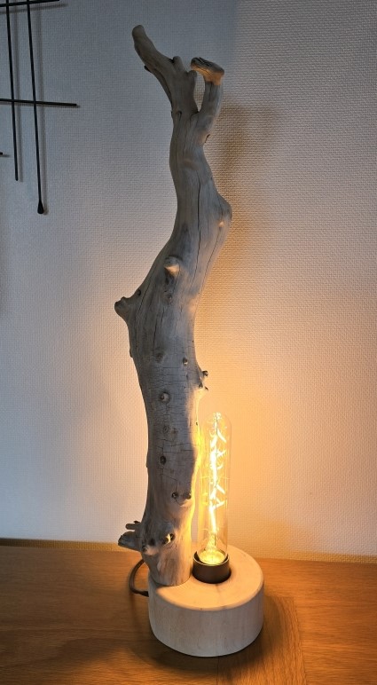 Grande lampe bois