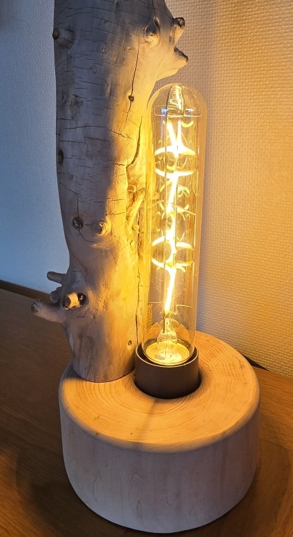 Grande lampe bois