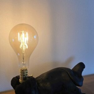 Lampe bois noir