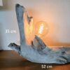 Lampe bois blanc