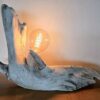 Lampe bois blanc