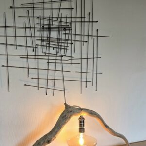 Grande lampe bois
