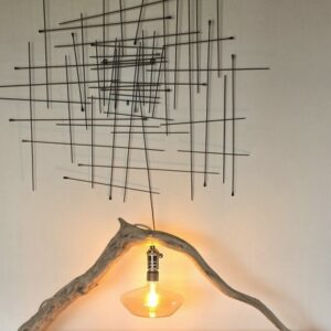 Grande lampe bois