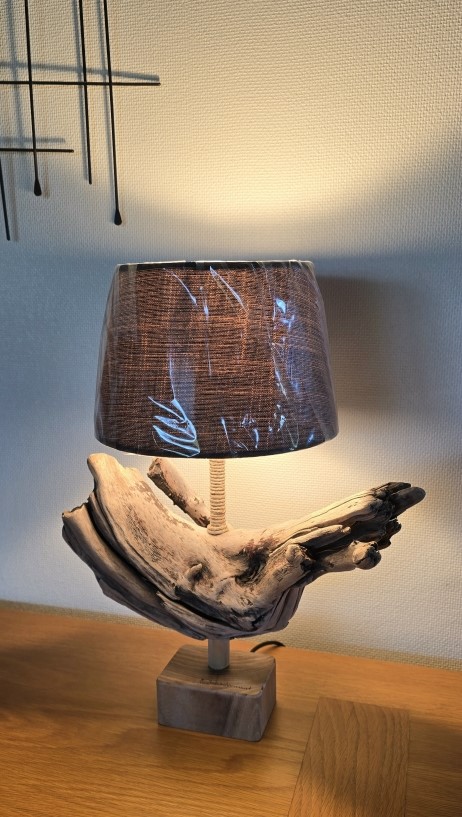 Lampe bateau bois