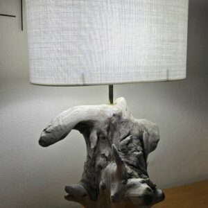 Lampe bois blanc