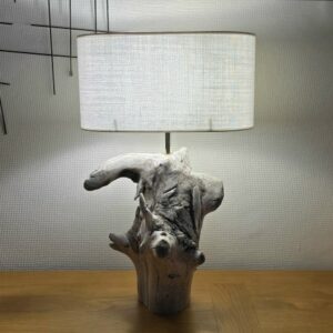 Lampe bois blanc